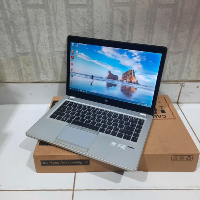 Laptop HP Elitebook Folio 9470M Cor i5-3437U Ram 4GB HDD 500GB Keyboard Backlight(nyala) Body Super slim windows 10 siap pakai