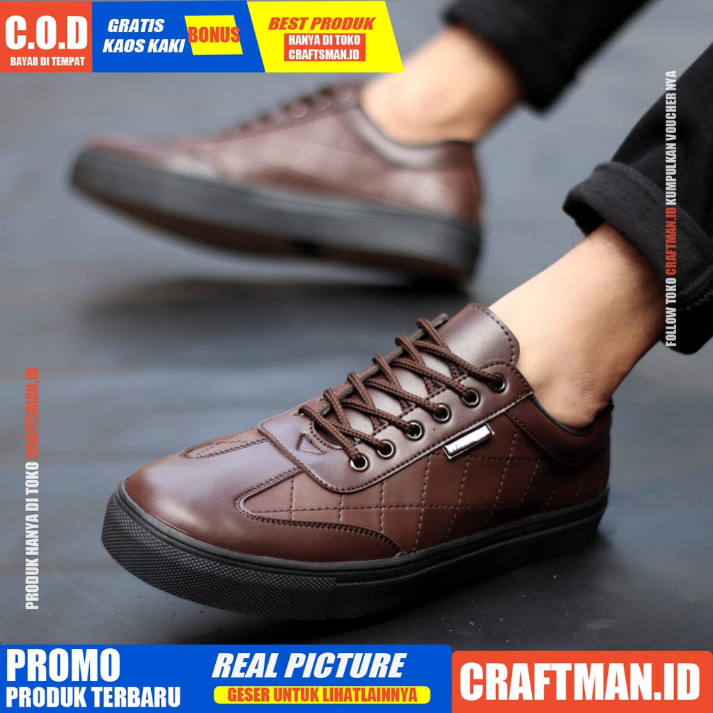 CRAFTS X PREDRO Sepatu Sneaker Sepatu Casual Pria Sepatu Kasual Sneakers Pria Cowok Ori Semi Formal Kerja Kuliah Kondangan Gaya Santai Kekinian Murah Terlaris