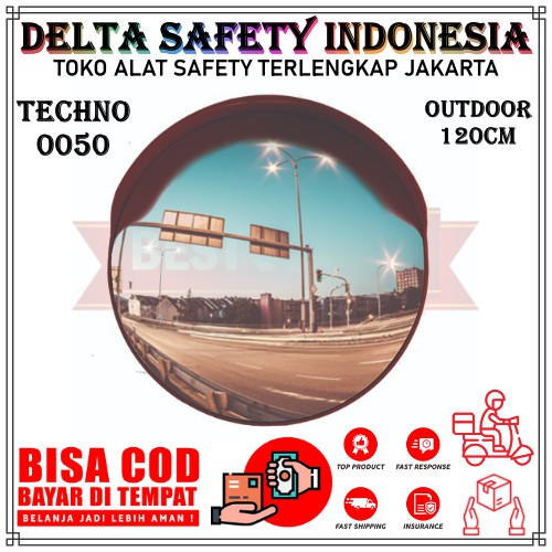 Convex Mirror Outdoor 120cm | Kaca Cembung Simpang Jalan TECHNO 0050