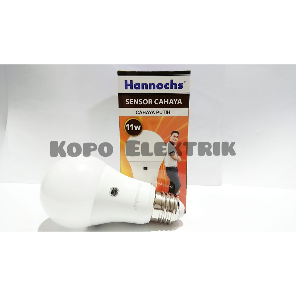 Hannochs Lampu LED Light Sensor (Sensor Cahaya) 11 Watt - Putih