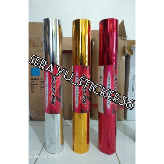 

Stiker Sticker Skotlet Krom Miror Metalik Lentur Kualitas Super Stiker Chrome Miror