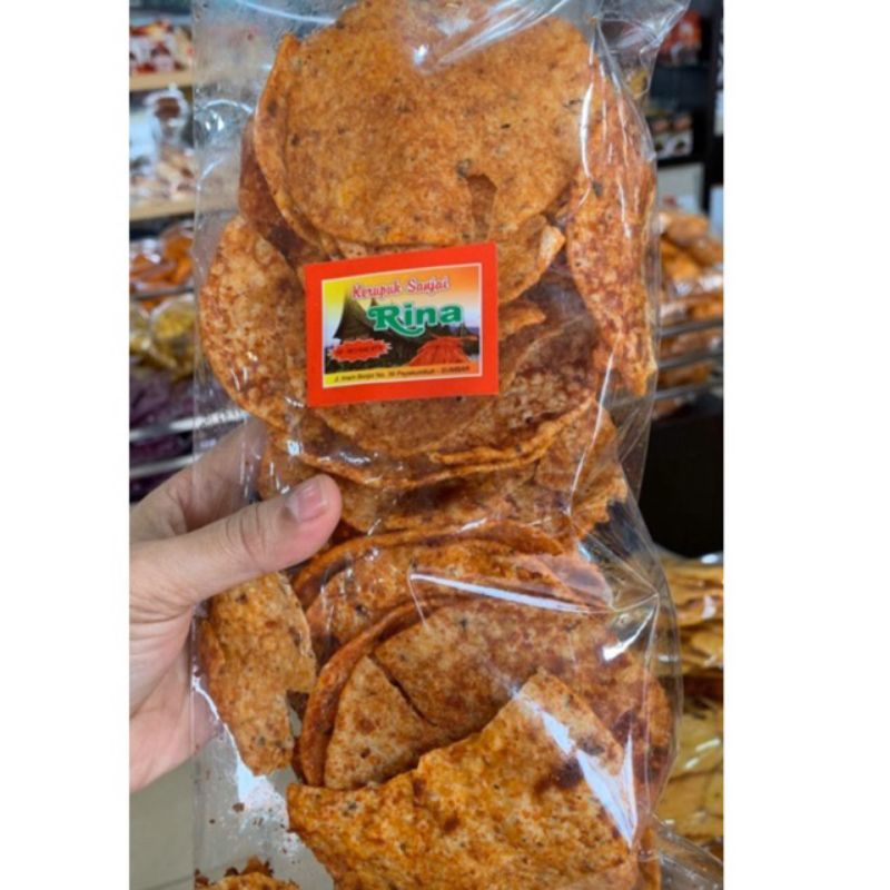 

Kerupuk opak jengkol balado krupuk ubi rasa jengkol khas Padang Minang Sumbar Payakumbuh