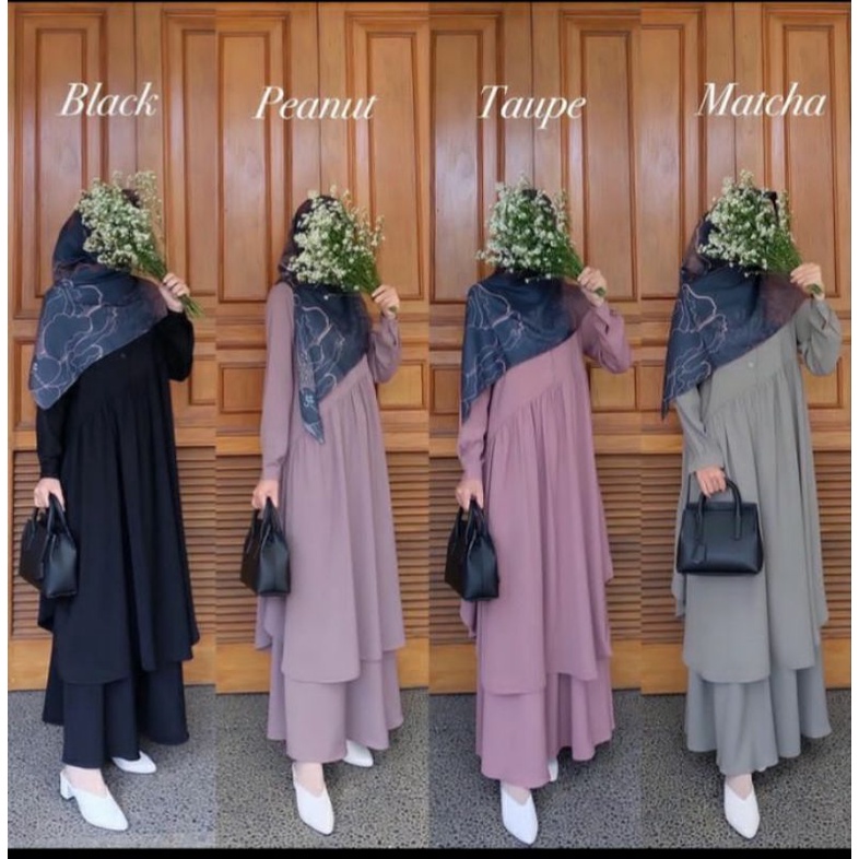 Preloved KEMALA TUNIK TAUPE L by AZMIZA