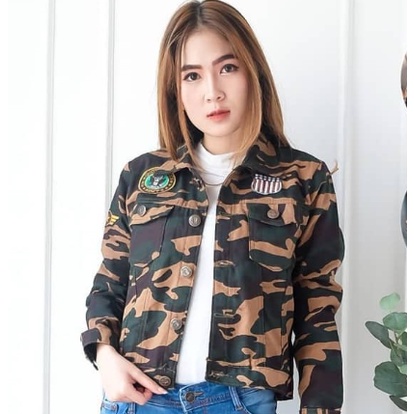 BEST Mono Patch Loreng - Jaket Loreng Wanita 