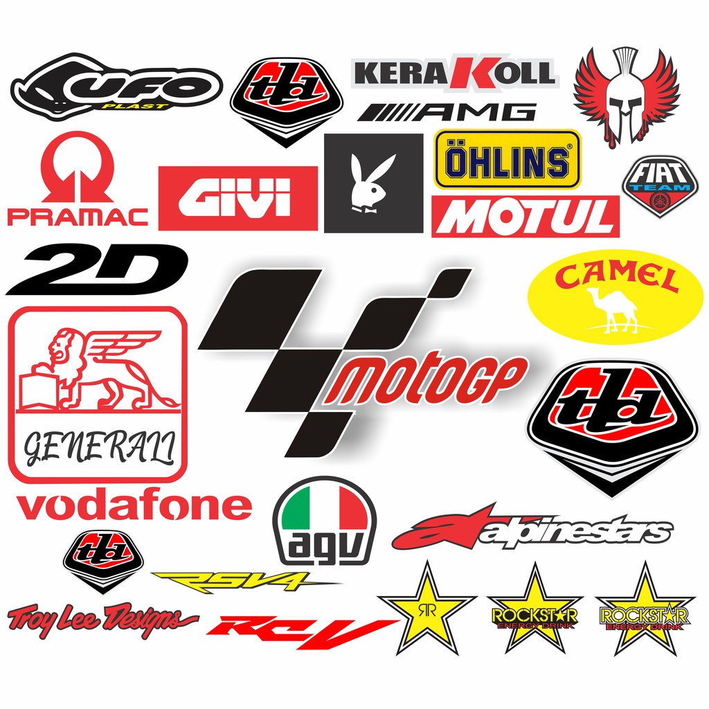 2pcs Kumpulan Sticker Cutting Moto Gp Sticker Motor Bebas Pilih Shopee Indonesia