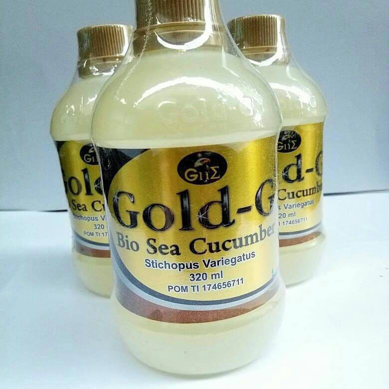 Jelly Gamat Gold G Sea Cucumber isi 320 ml dari tripang menyembuhkan luka cecar habis melahirkan