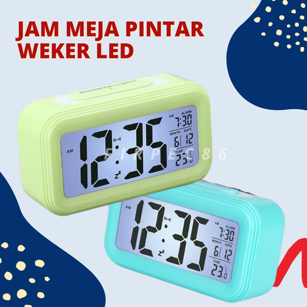 Jam Meja Digital / Desktop Smart Clock / Jam Meja Alarm LED Weker Anak