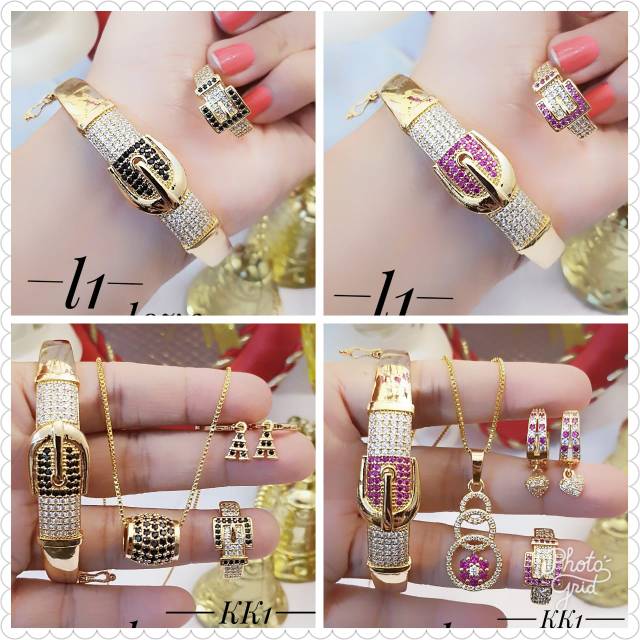 Xuping set perhiasan lapis emas 24k 2004