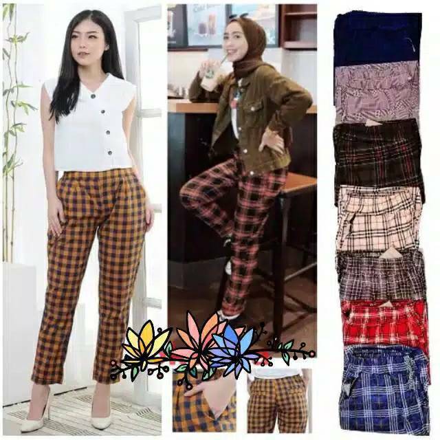  BAGGY  PANTS  KOTAK  KOTAK  MURAH BAGUS Shopee Indonesia