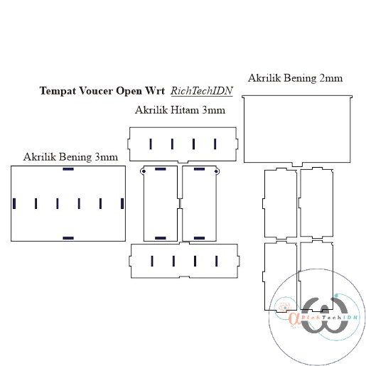 Casing Akrilik Tempat Voucher OpenWrt