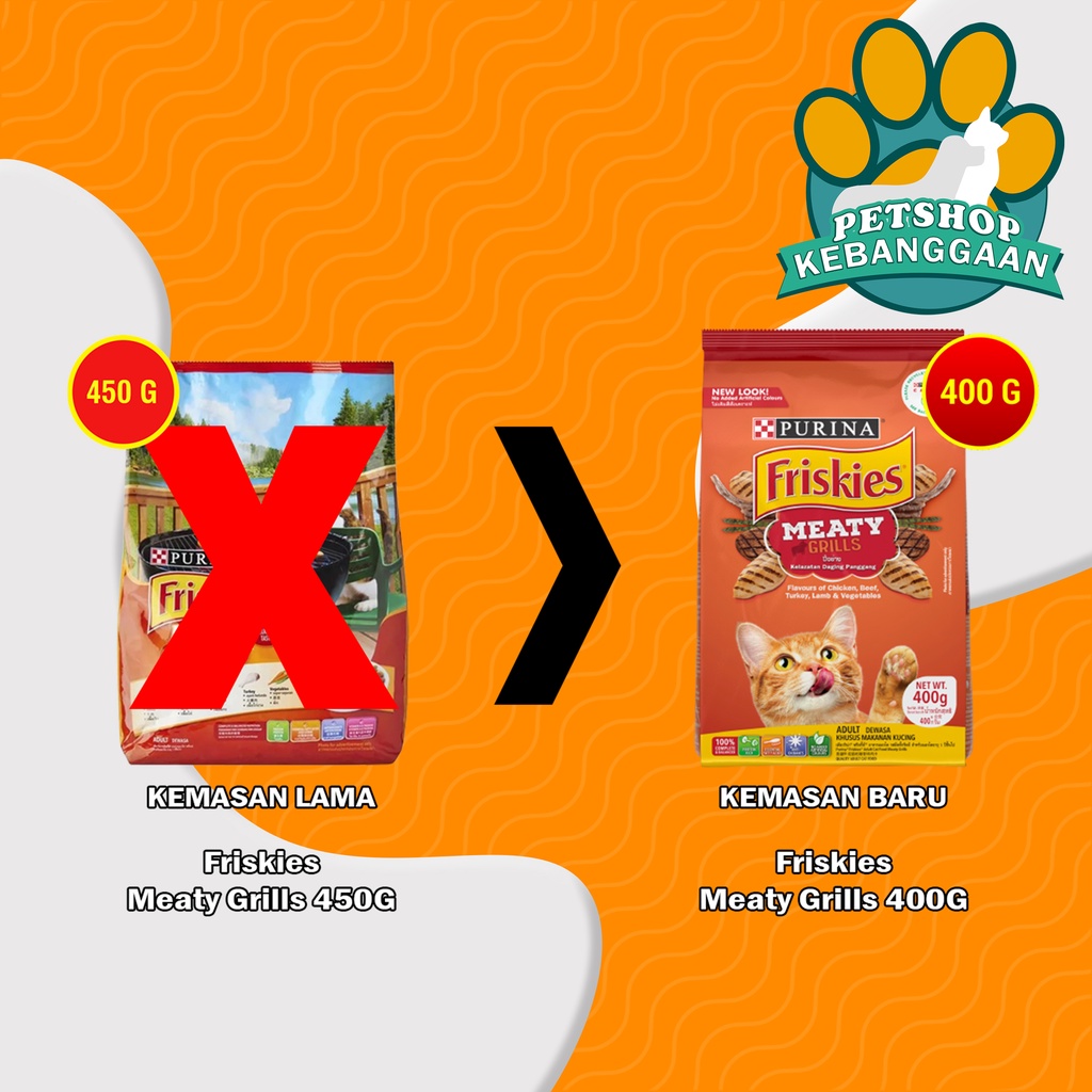 Makanan Kucing Friskies Meaty Grills 400gr Cat Food Fresh Pack