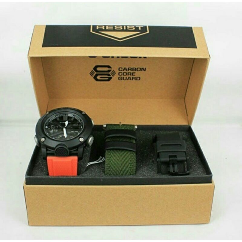 JAM TANGAN PRIA G-SHOCK GA-2000E-4D CARBON CORE GUARD NEW GA-2000E-4D CARBON CORE GUARD ORI