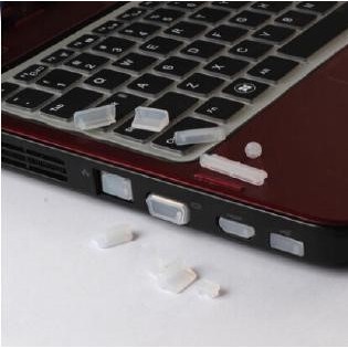 16pcs/set Silikon elastis Penutup Anti Debu Pelindung Port Laptop Notebook Komputer - Dust Plug Laptop-Transparant
