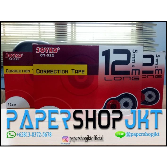 

Grosir!!! Correction Tape Joyko Ct-522 (5Mmx12M)