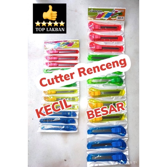 

PISAU CUTTER RENCENG Isi 12 pcs TAJAM TERLARIS, MURAH BERKUALITAS