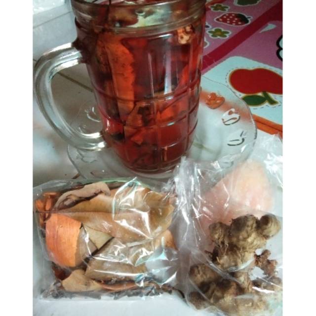 

Wedang uwuh porsi lbh gede(mnmn hangat jahe,gulabatu,dll(isi 10 bks)
