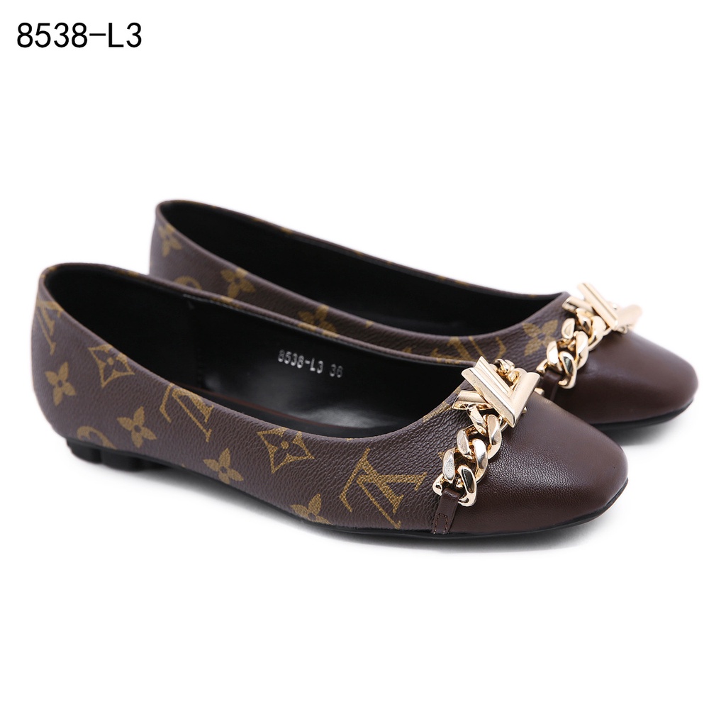 Logo Gold Hardware Flats Shoes #8538-L3