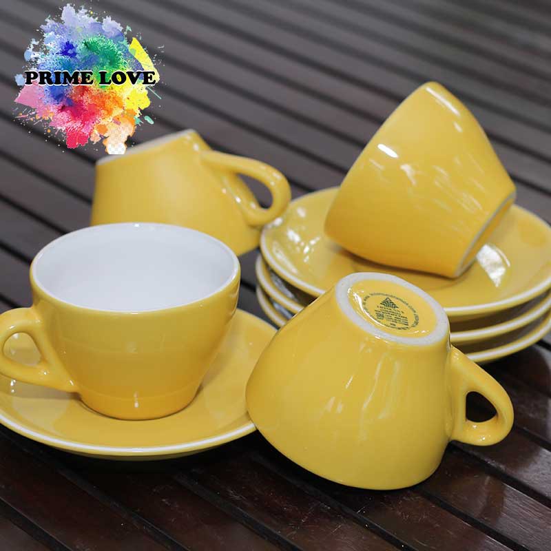 4PCS Gelas Cangkir Set Keramik Perlengkapan Cafe untuk Cangkir Kopi Late Gelas Teh dan Kado Souvenir - CS200