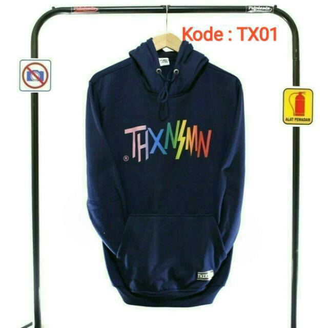 Jaket sweater hoodie thanksinsomnia navy