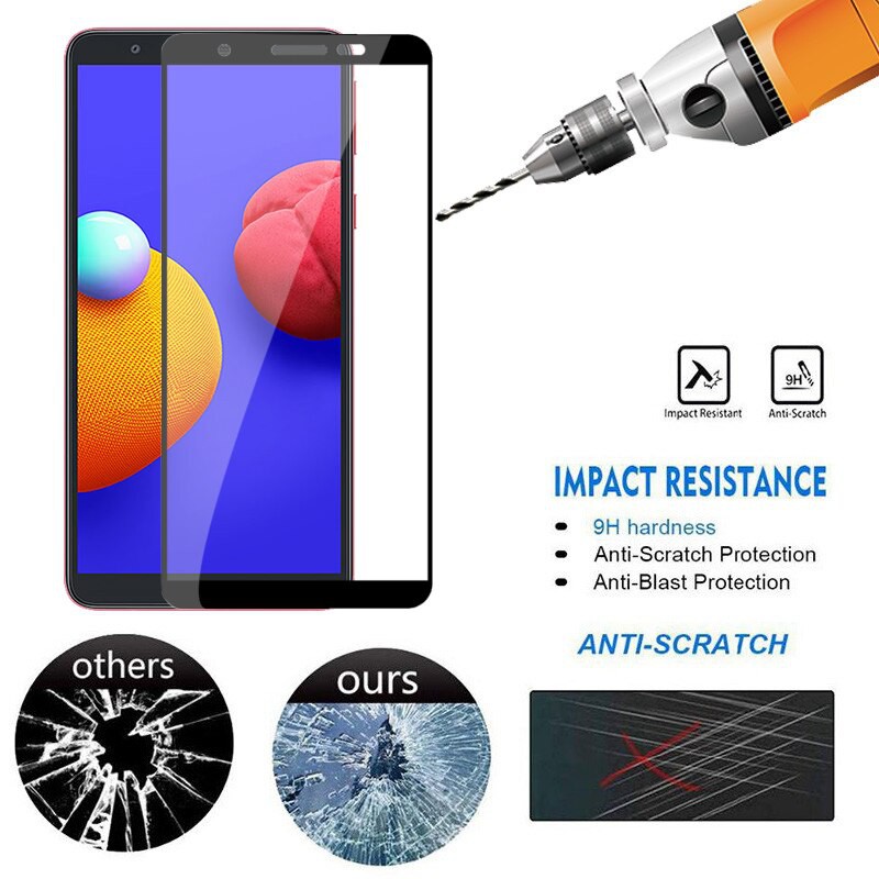 PAKET Tempered Glass Anti Gores Layar SAMSUNG A01 CORE + Tempered Glass Camera Back Lens