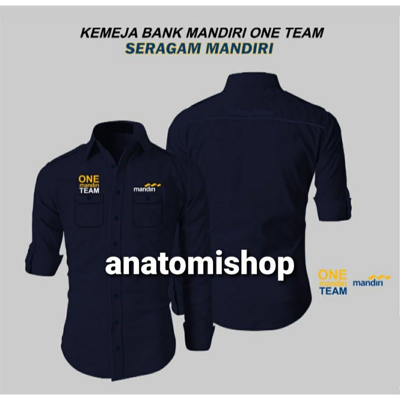 (BISA CUSTOM) KEMEJA PDL BANK MANDIRI ONE MANDIRI TEAM