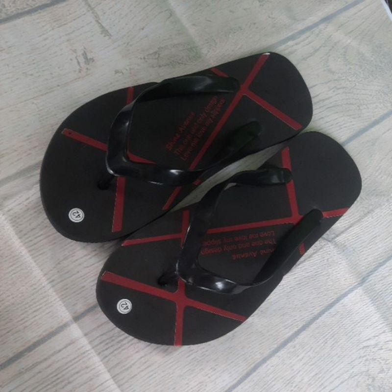 SANDAL JEPIT PRIA MOTIF SILANG SALUR