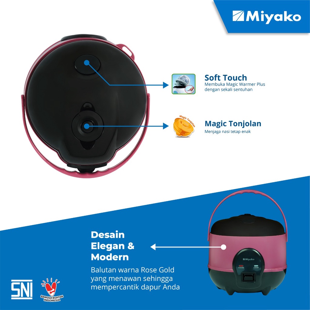 MIYAKO MCM 606 B SBC MAGIC COM 0.6 LITER / RICE COOKER / MCM606BSBC