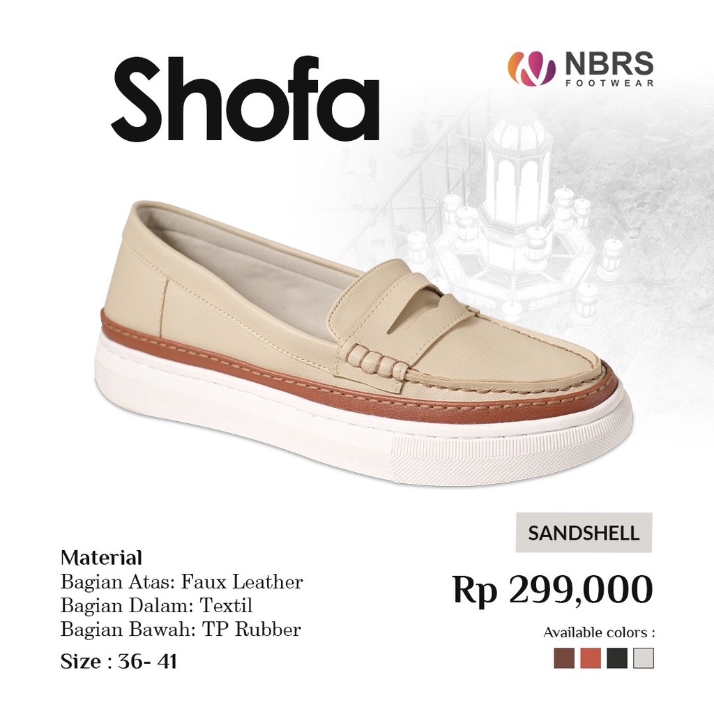 NBRS Footwear Shofa Bahan Tekstil Sepatu Slip On Wanita Casual Outfit by NBRS bisa COD