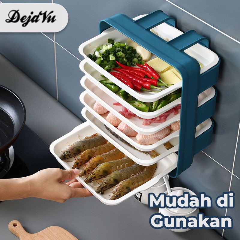 Dejavu Rak Gantung Dapur Rak Sayur Susun Food Rack Rak