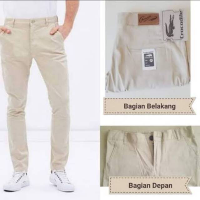 Celana Chinos Pria Panjang ORIGINAL BRAND CROCODILE