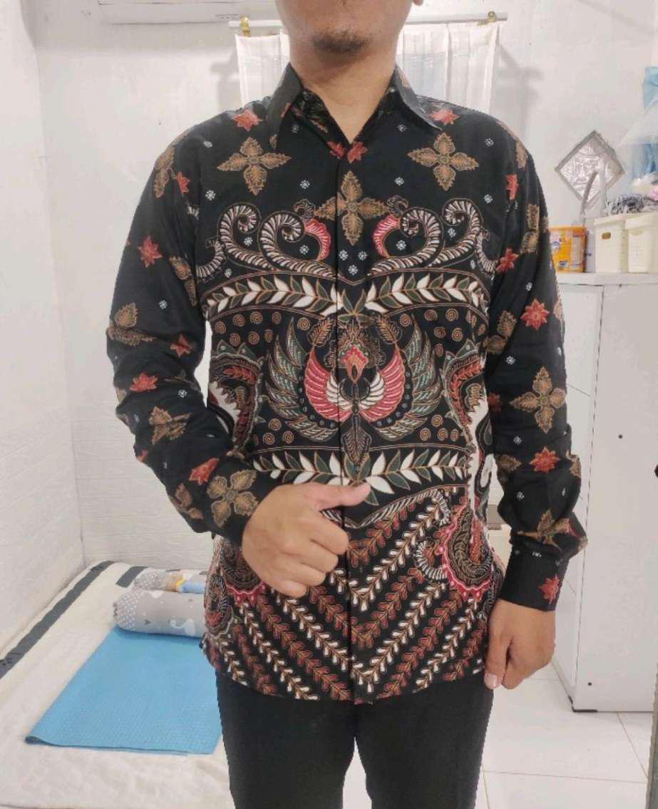 Baju Batik Cowok Lengan Panjang Terbaru Kemeja Batik Pria Lengan Panjang Original Batik Aluna Gba086