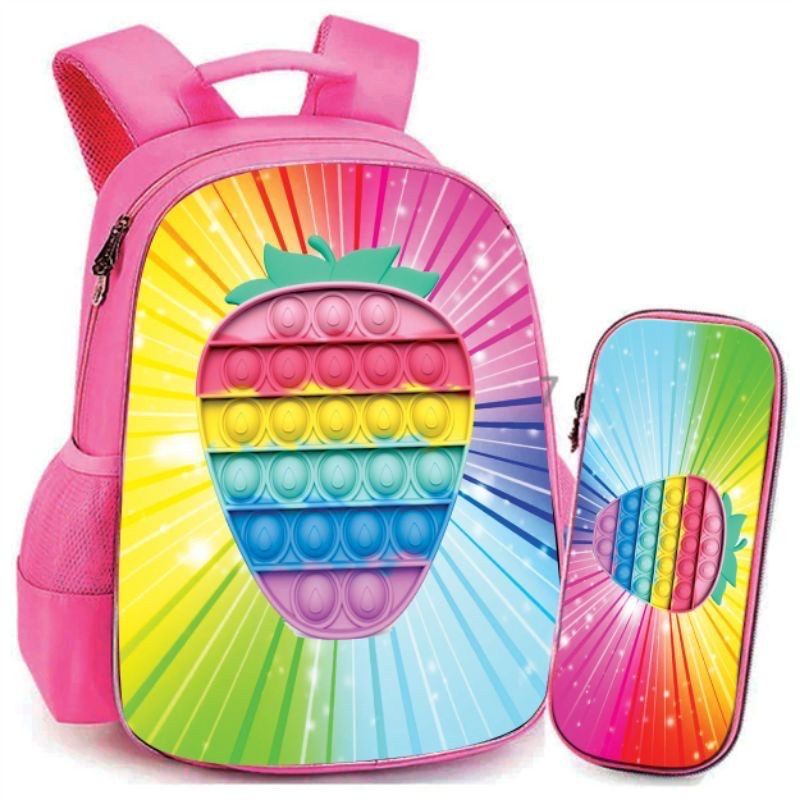 Tas Ransel Anak Pop It Gemash Free Pouch 2in1 / Tas Sekolah Anak