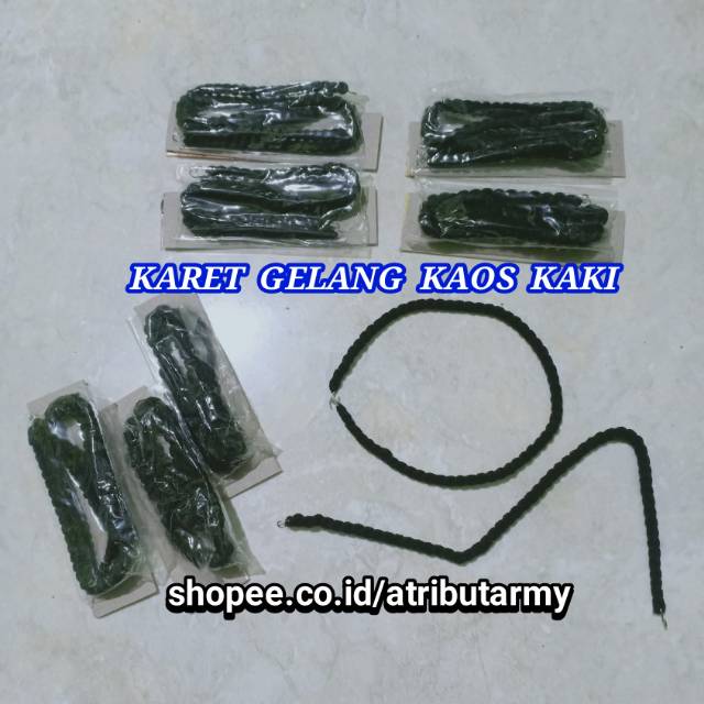 [RP. 20.000 ISI 5 PCS] KARET GELANG KAKI, KARET KAOS KAKI ELASTIS SECURITY SATPAM POLRI POLISI BANSER