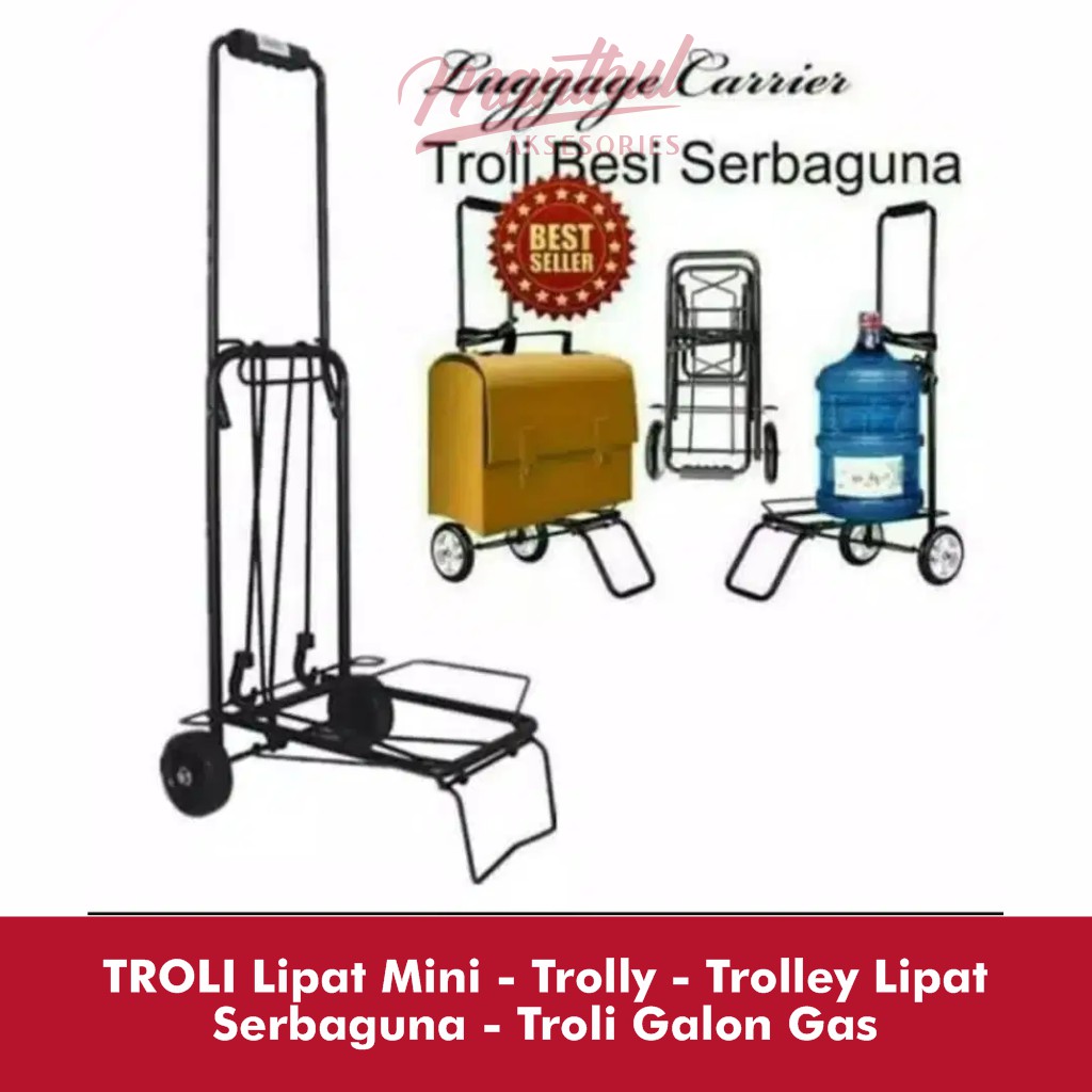 TROLI Lipat Mini - Trolly - Trolley Lipat Serbaguna - Troli Galon Gas