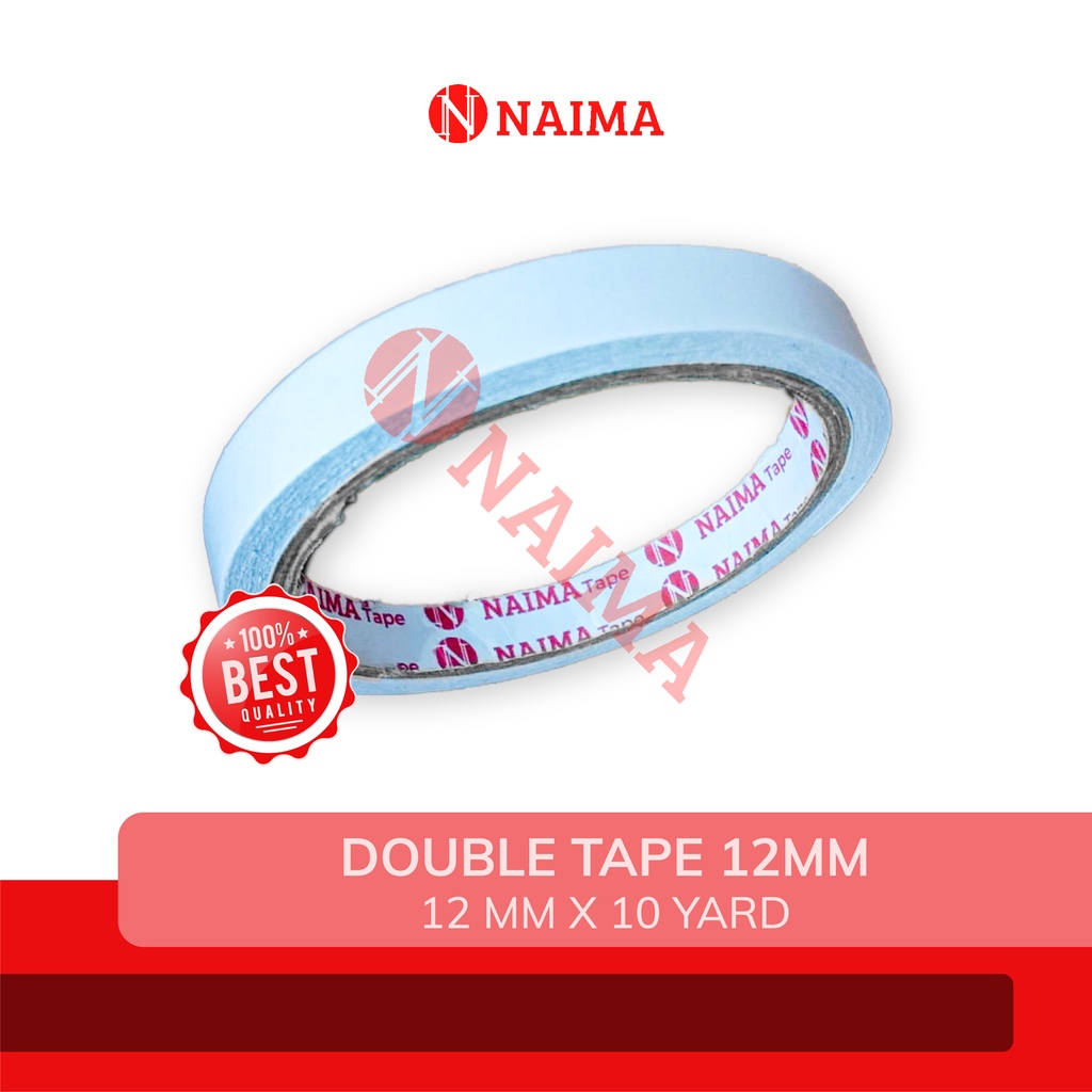 

Double Tape 12mm x 10 Yard / Double Tip 1/2 Inch Naima