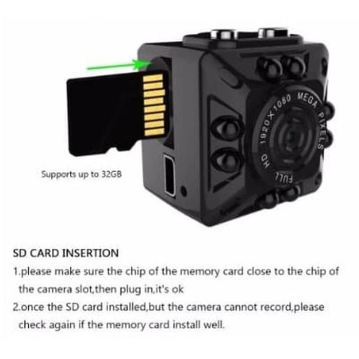 Spy Cam /Hidden Cam Action Cam Kamera Pengintai SQ10 Full HD 1080p