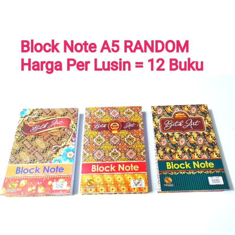 

Buku Block Note BATIK A5 Isi 12 Buku