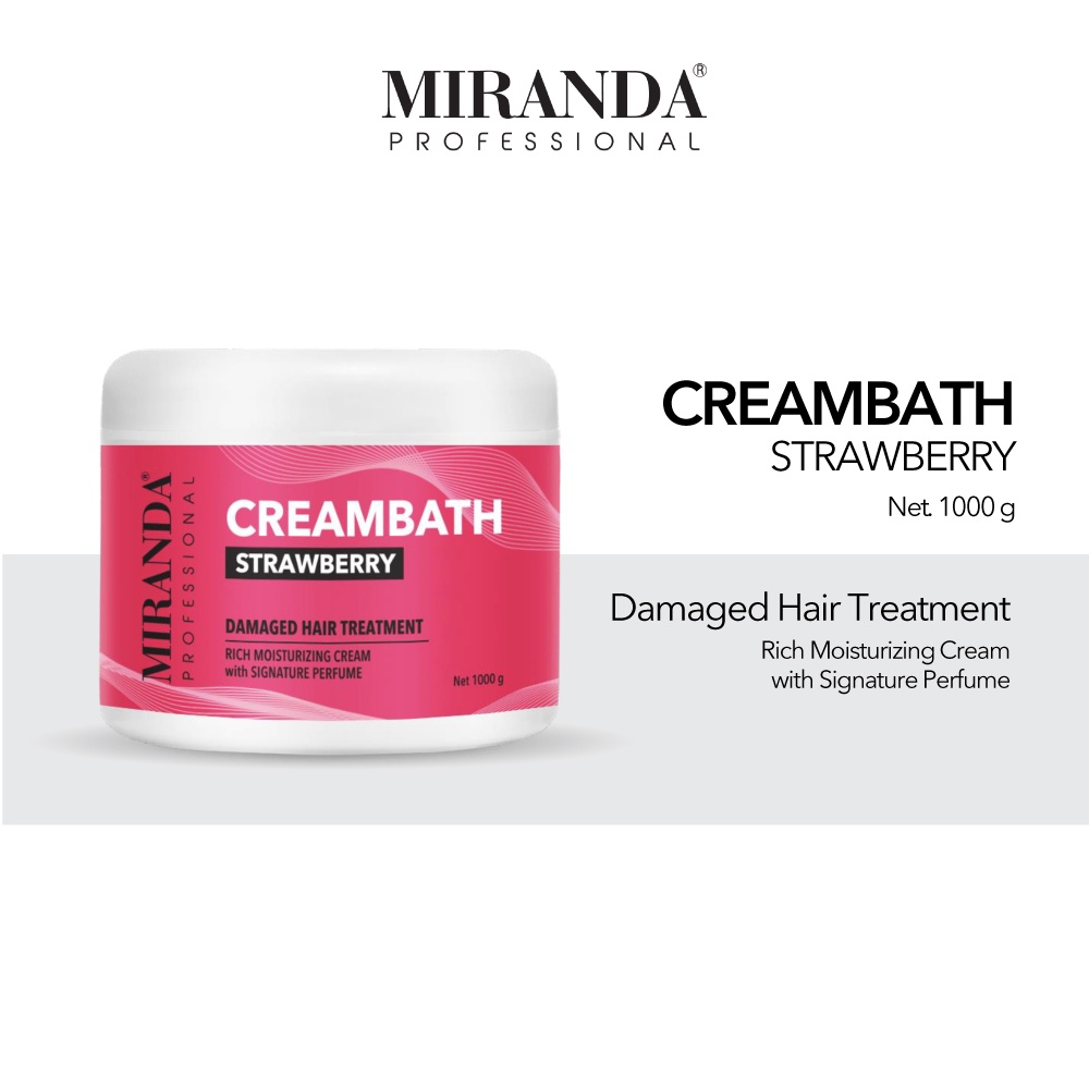 Jual Miranda Professional Creambath Strawberry 1000ml Shopee Indonesia