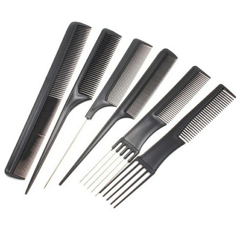 Sisir Rambut Set 10pcs / Sisir Rambut Salon Profesional