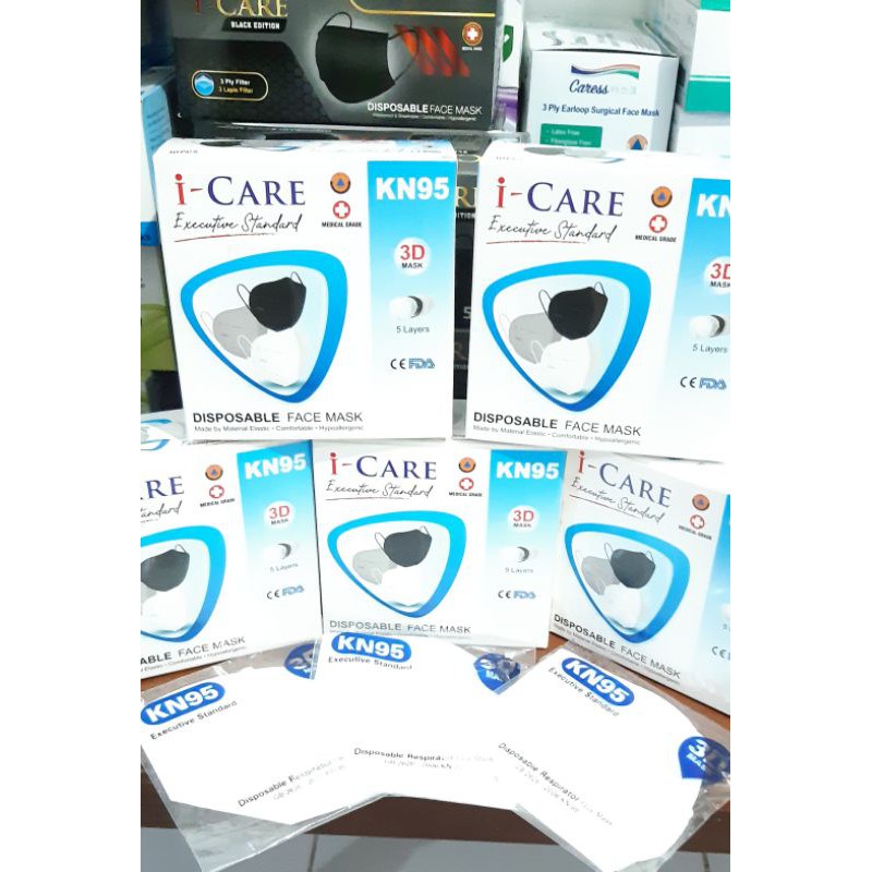 Masker I care KN 95 warna Putih bungkus personal pack (Tolong Baca deskripsi)