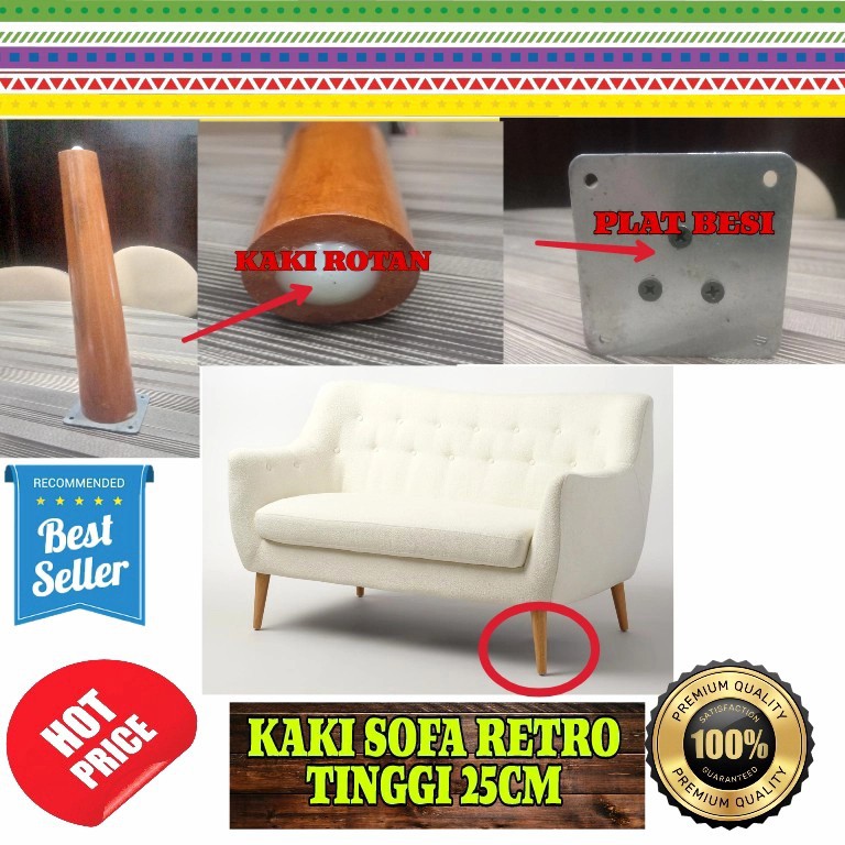 KAKI SOFA RETRO KAYU