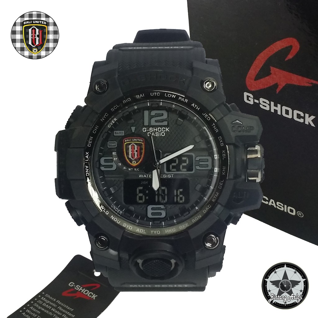 { EXCLUSIVE } JAM TANGAN BALI UNITED DUAL TIME (FULLBLACK)