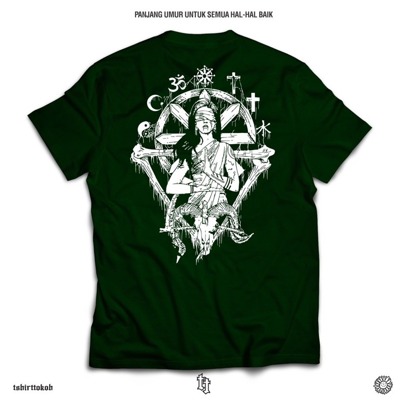 Tshirttokoh - Kaos Pluralisme Membunuh Baphomet Hijau