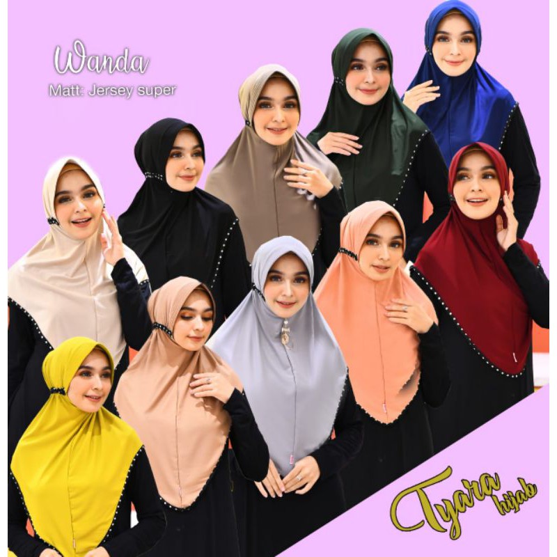 Khimar Wanda Jersey Free Masker Original Tyara Hijab