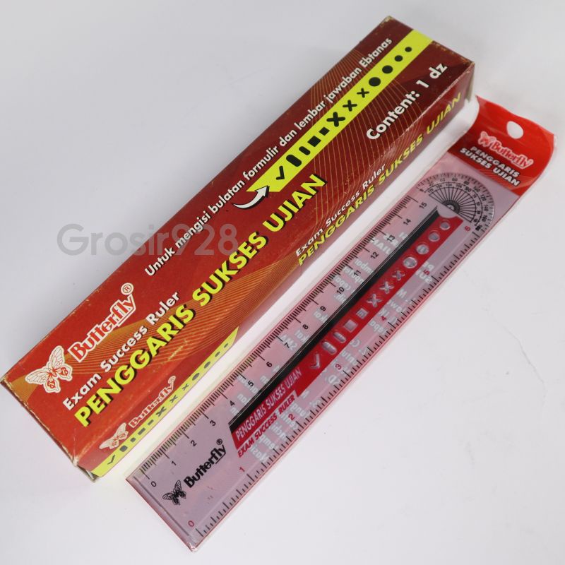 

Penggaris Plastik Sukses Ujian Butterfly 15 cm