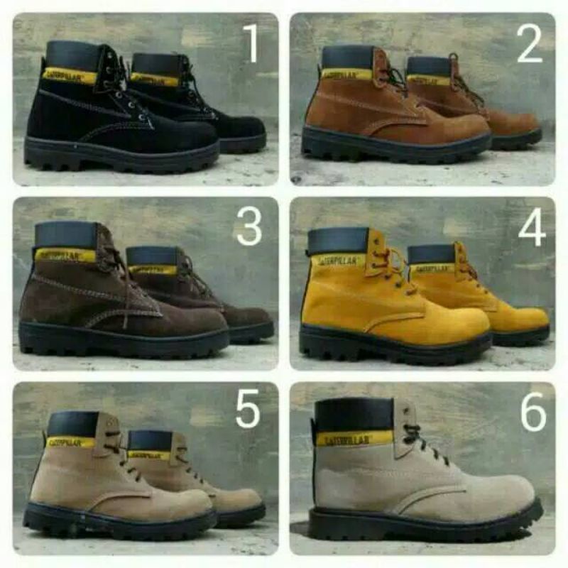 RECOMENDED !!! Sepatu Safety Boots/TINGGI CATERPILLAR SUEDE