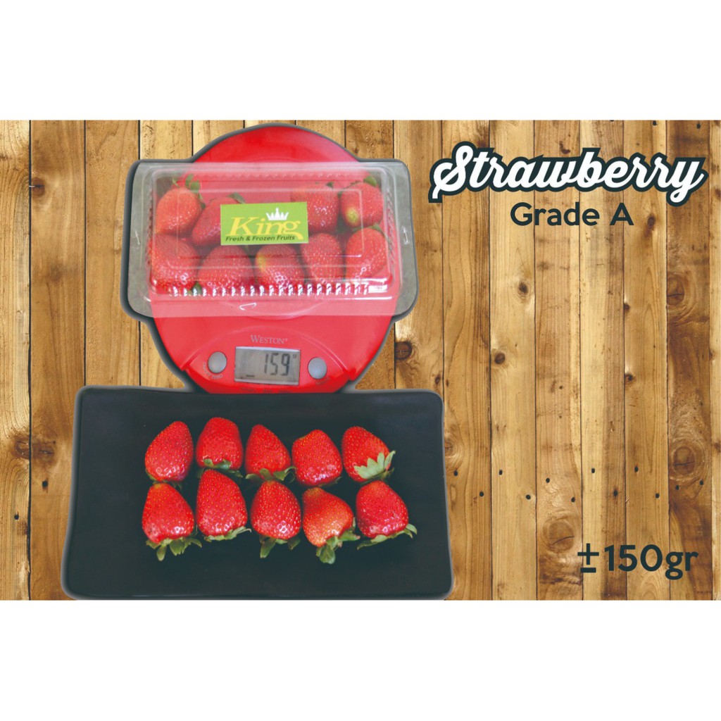 

Strawberry fresh grade A 150 gr, strawberry murah,hotel,resto,cafe,market