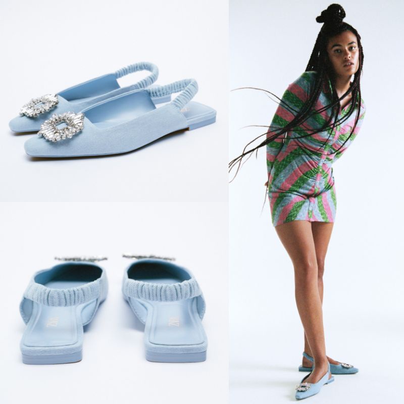 Sepatu Zara Slingback Flat Shoes