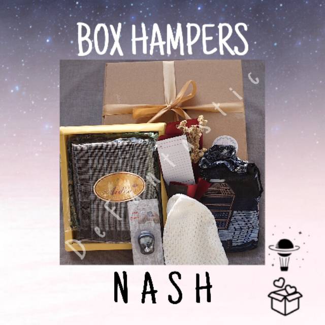 

BOX HAMPERS NASH / GIFT FOR BIRTHDAY, GRADUATION, ANNIVERSARY