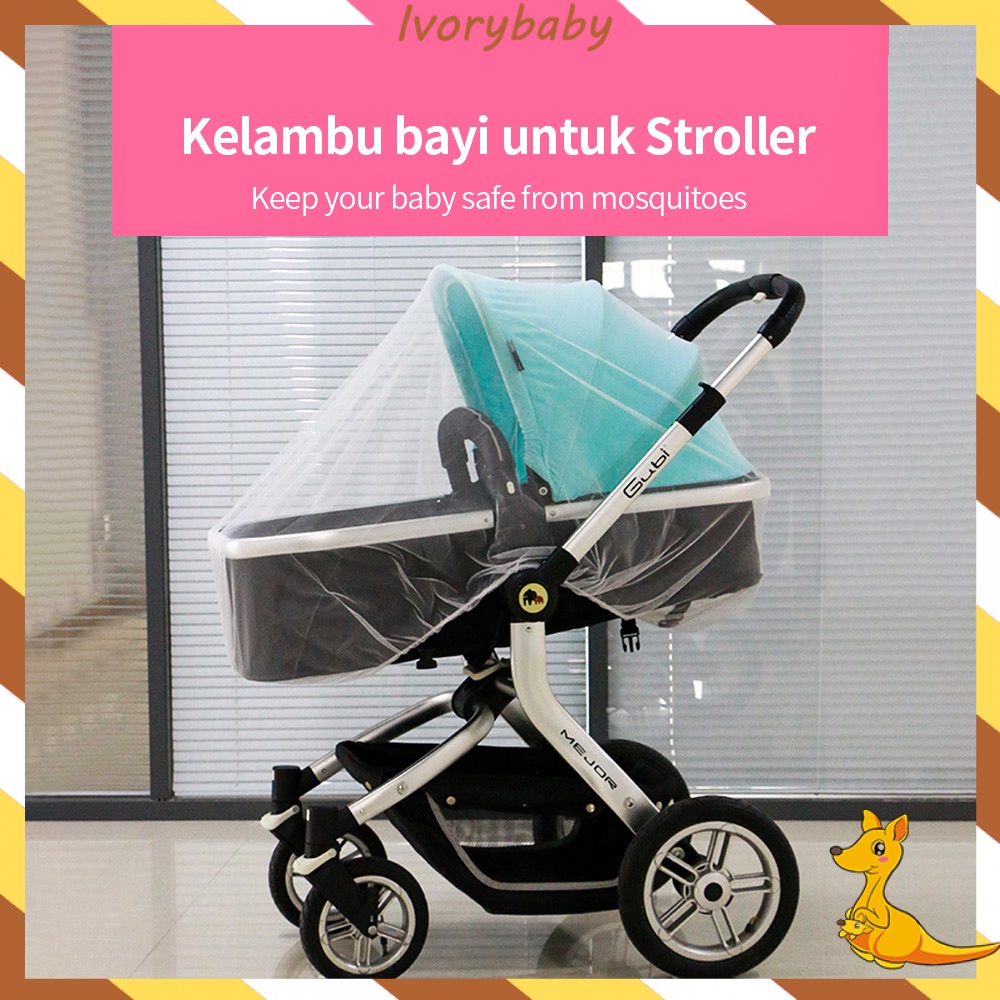 Ivorybaby Sarung stroller bayi anti nyamuk kelambu bayi stroller cover